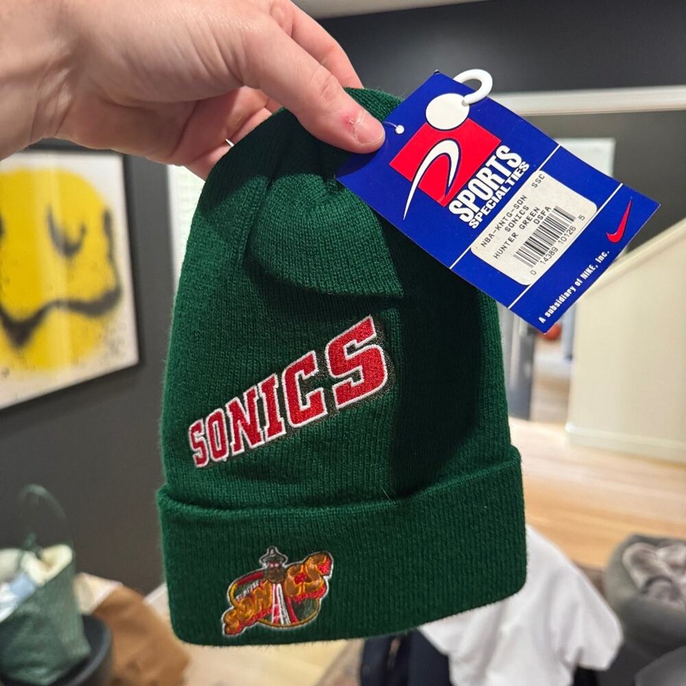 *NEW w/ TAGS* Vintage Seattle Supersonics Sonics Sports Specialties NBA Beanie